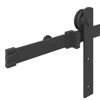 System do montażu drzwi przesuwnych, 152 cm, stal, czarny