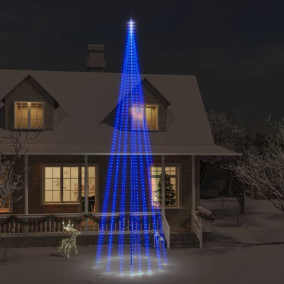vidaXL Choinka do montażu na maszcie, 1134 niebieskich LED, 800 cm