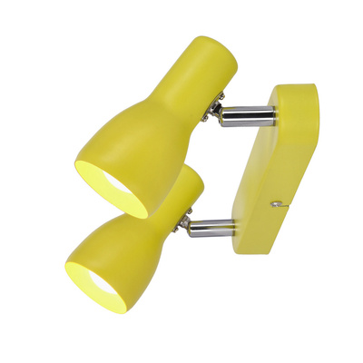 Lampa sufitowa Picardo żółta regulowana 2-punktowa E14 metal nowoczesna