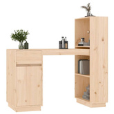 vidaXL Biurko, 110x50x75 cm, lite drewno sosnowe