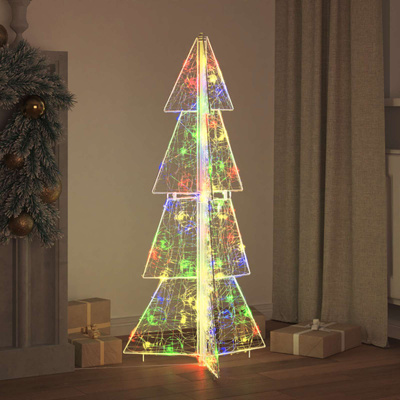 Choinka z 100 diodami LED Wielokolorowe 120 cm Akryl