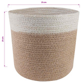 Zestaw doniczek 2 pcs Naturalne i białe ? 21 x 21 cm