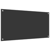 Panel kuchenny Ciemnoszary 100 x 50 cm szkło hartowane