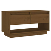 vidaXL Szafka pod TV, miodowy brąz, 74x34x40 cm, lite drewno sosnowe