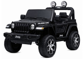 Auto na Akumulator Jeep Rubicon Światła LED MP3 Pilot 4x4 Czarny