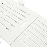 vidaXL Leżak z podnóżkiem, plastik, biały