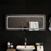 Lustro łazienkowe z LED, 100x40 cm