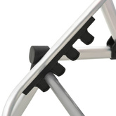 vidaXL Wysoki leżak dla seniora, składany, czarny, aluminiowy