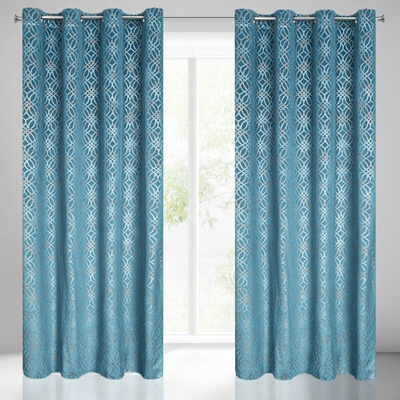 Zasłona Areta niebieska 140x250