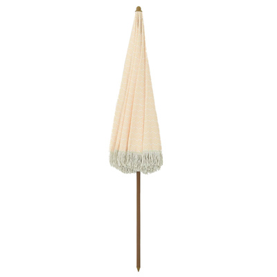 Parasol plażowy Żółty i Biały 205 x 205 x 210 cm