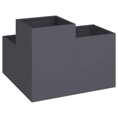 Doniczka ogrodowa Antracyt 80 x 80 x 60 cm Stal