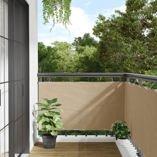 Parawan balkonowy z tkaniny oxford 75x400 cm beż