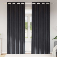 Zasłony zaciemniające 2 pcs Ciemnoszary 140 x 245 cm Aksamit