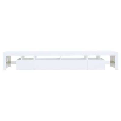 vidaXL Szafka pod TV z oświetleniem LED, biała, 260x36,5x40 cm model standard