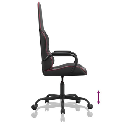 vidaXL Fotel gamingowy, czarno-bordowy, sztuczna skóra model standard