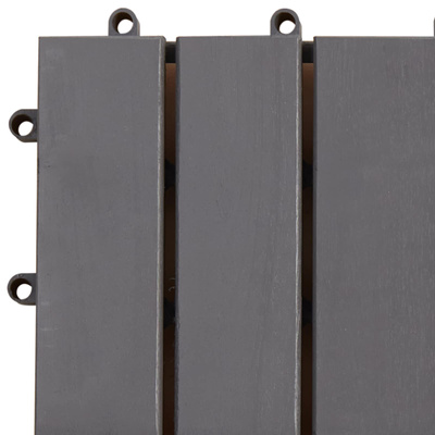 Płytka Tarasowa 10 pcs Szary 30 x 30 cm Drewno Akacjowe