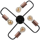 Lampa sufitowa 4xE27 48cm czarna HERPE 34-66923