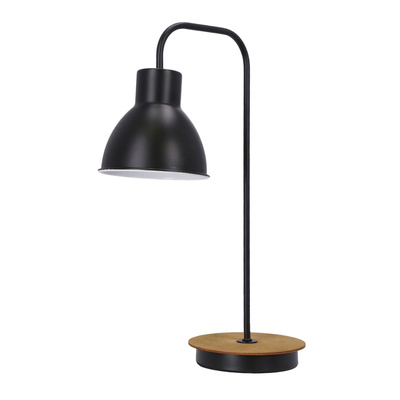 Lampka nocna Vario czarna metalowa loftowa E27