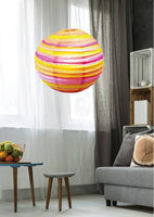 Abażur papierowy pomarańczowo-różowy kula 50cm Kokon Candellux 70-16631