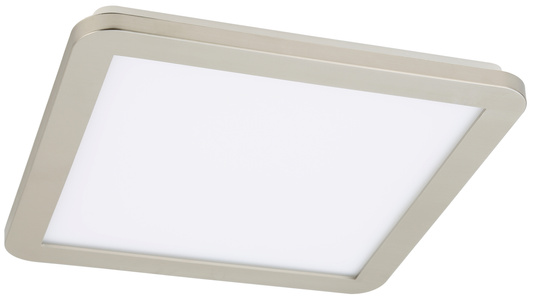 Plafon do łazienki NEXIT minimalistyczny – srebrny satynowy 40 cm – plafon z funkcją ściemniania LED 3000K 24W IP44 