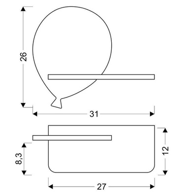 Półka podświetlana LED 4W IQ Kids Balloon złoty 21-85108