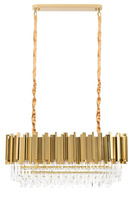 Lampa wisząca IMPERIAL LONG GOLD 90 - stal, kryształ-ADANI