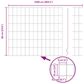 Ogrodzenie Euro 0,6 x 25 m Żelazo pokryte PVC