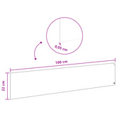 Krawężnik do trawnika 10 szt. 100 x 22 cm Stal Biały