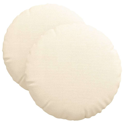 Poduszki na siedziska 2 pcs Kremowy ? 40 cm Tkanina sztruksowa