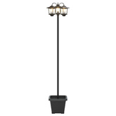 Lampion z trzema głowami z doniczką Czarny 32 x 32 x 188 cm