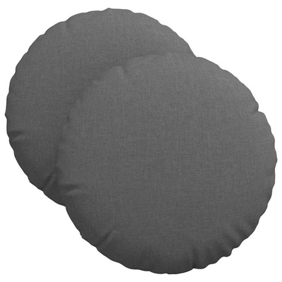 Poduszki na siedziska 2 pcs Ciemnoszary ?40 x 13 cm tkanina