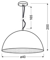 Lampa sufitowa wisząca candellux amalfi 31-26392 e27 miedziany