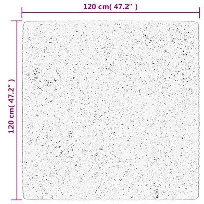 vidaXL Dywan z długim włosiem PAMPLONA, kremowo-czarny, 120x120 cm