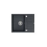 MORGAN 116 GraniteQ zlewozmywak black diamond z syfonem Push To Open stal szlachetna 1-komorowy z/o + zaczepy 4 szt