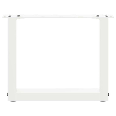 Nogi do stolika kawowego w kształcie litery U 2 szt. Białe 40x(30-31) cm Stal