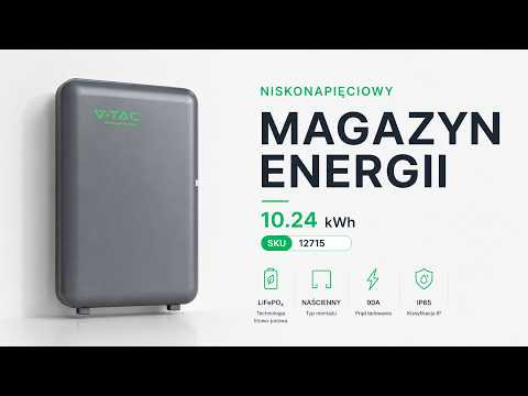 Magazyn energii 10,24kWh VT12040-1 stojący wbudowany BMS IP65 niskonapięciowy szary