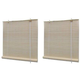 vidaXL Naturalne rolety bambusowe, 2 szt., 120 x 160 cm