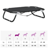 vidaXL Legowisko dla psa, antracytowe, tkanina Oxford i stal