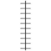 Ścienny uchwyt na 10 butelek wina, czarny, metalowy