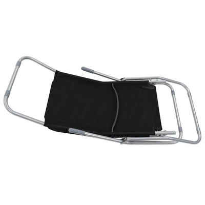 vidaXL Składane leżaki, 2 szt., textilene, czarne