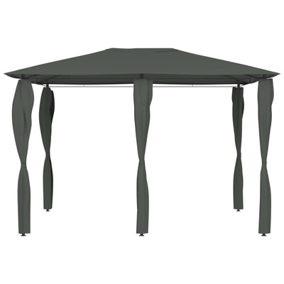 vidaXL Altana z pokryciem słupków 3x4x2,6 m, antracytowa, 160 g/m²