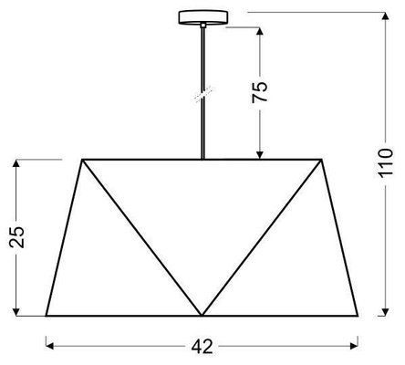Lampa wisząca Hexagen z abażurem różowa pojedyncza do sypialni E27