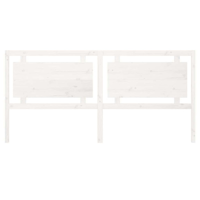Wezgłowie łóżka, białe, 205,5x4x100 cm, lite drewno sosnowe