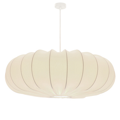 Lampa wisząca CAFEE' skandynawska - z abażurem kremowym latte 66cm - nowoczesne oświetlenie sufitowe do salonu i jadalni E27