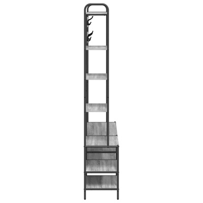 Wieszak na płaszcze z ławką na buty Szary Sonoma