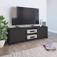 vidaXL Szafka pod TV, szara, 120x30x37,5 cm, materiał drewnopochodny