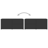 vidaXL Szafka pod TV, szara, 80x34x36 cm, materiał drewnopochodny