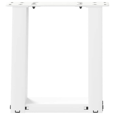 Nogi do stolika kawowego w kształcie litery U 2 szt. Białe 30x(30-31) cm Stal