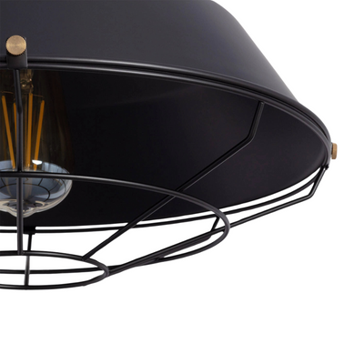 Lampa Wisząca Retro Loft Czarna 36cm E27 Abruzzo Patrone
