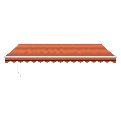 Zwijana markiza, pomarańcz i brąz, 4x3 m, tkanina i aluminium